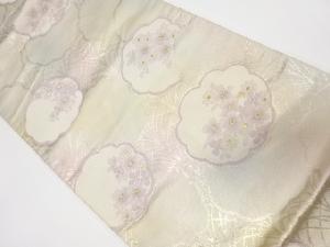 アンティーク　小花に芒模様織出し袋帯（材料）